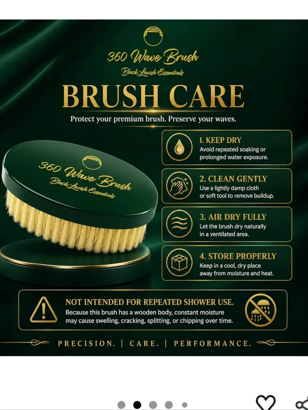 360 Wave Brush Soft Boar Bristles
